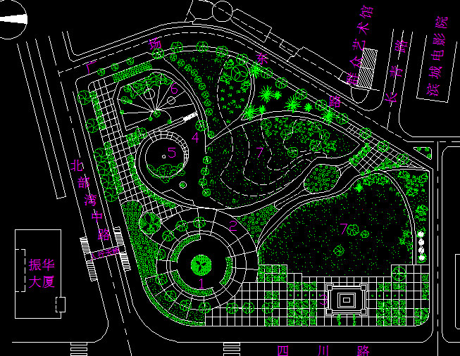 某广场景观规划设计图免费下载 - 景观规划设计 - 土木工程网
